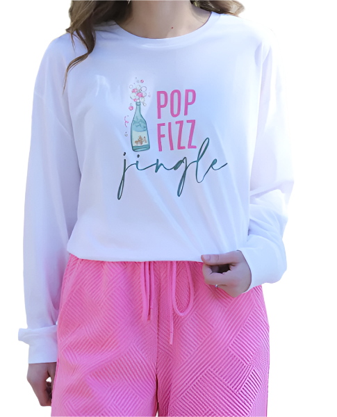 Pop Fizz Jingle Long Sleeve Crew Neck