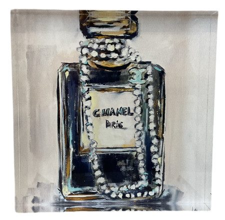 Black Chanel Acrylic Block