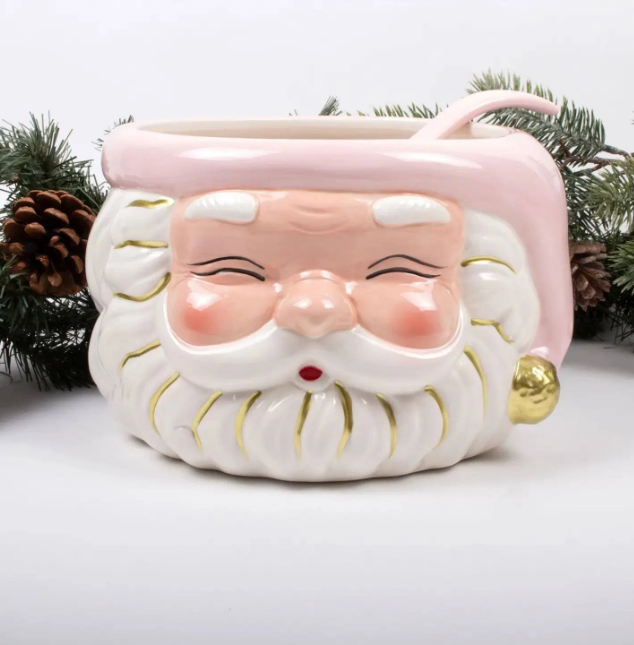 Santa Punch Bowl Pink