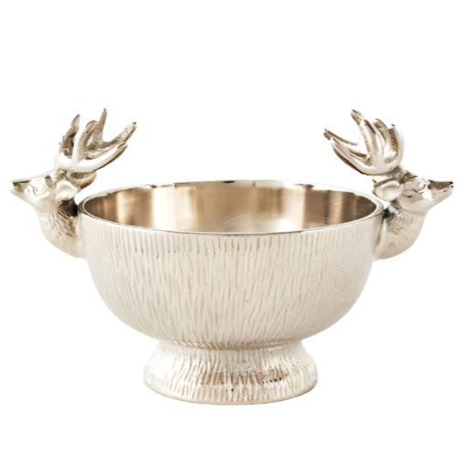 Silver Reindeer Bowl