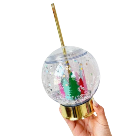 Winter Wonderland Snow Globe Novelty Sipper