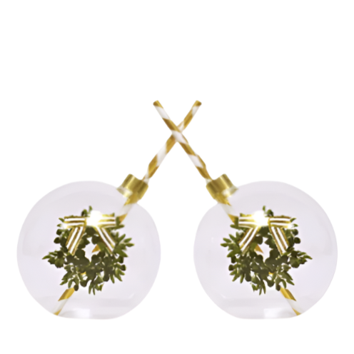 Ornament Drinking Glass-Wreath