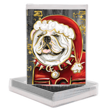 Load image into Gallery viewer, Bulldog Santa Paws Notecards
