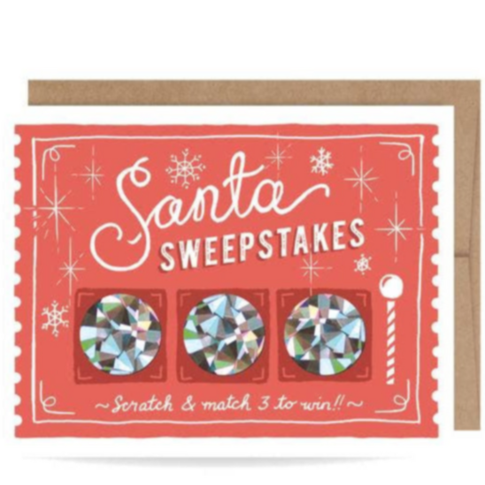 Santa Sweepstakes Scratch-off Card