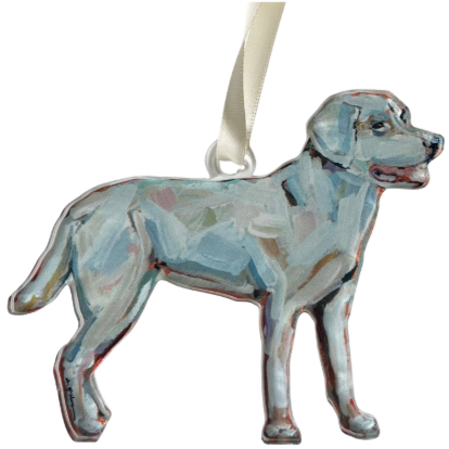 Acrylic Ornament: White Lab