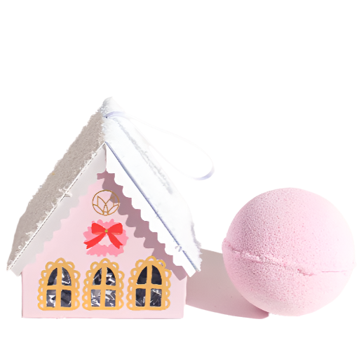 Christmas Village Pink House Bath Balm