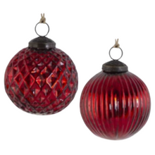 Load image into Gallery viewer, Red Mercury Glass ornament
