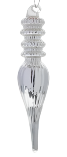 6.5” Silver Finial Ornament