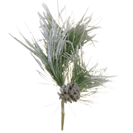 Flocked Pine Pick