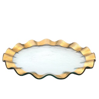 Annieglass Ruffle Buffet Plate