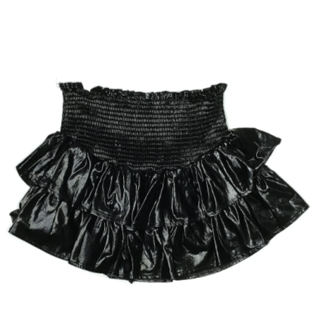 Queen Of Sparkles Black Ruffle Tiered Skirt