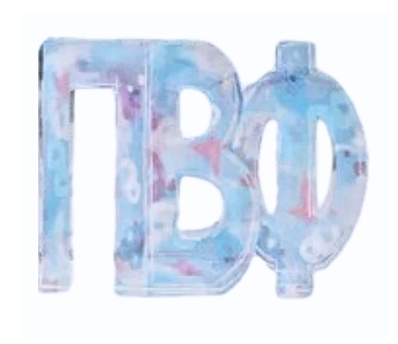 Sorority Watercolor Acrylic Shelf Letters