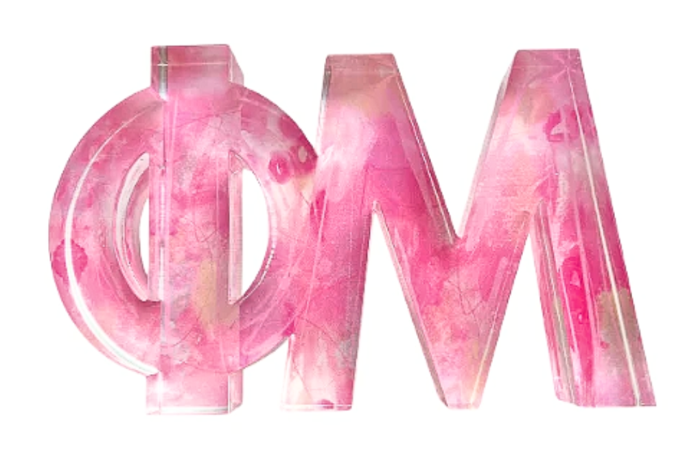 Sorority Watercolor Acrylic Shelf Letters