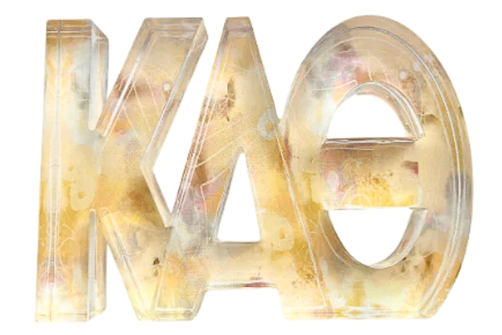 Sorority Watercolor Acrylic Shelf Letters