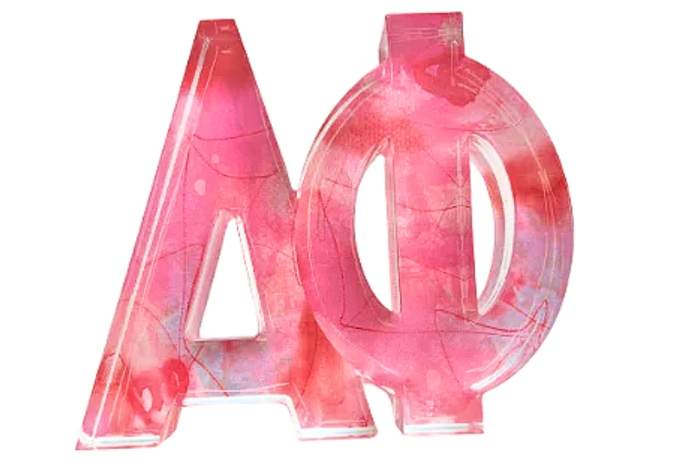 Sorority Watercolor Acrylic Shelf Letters