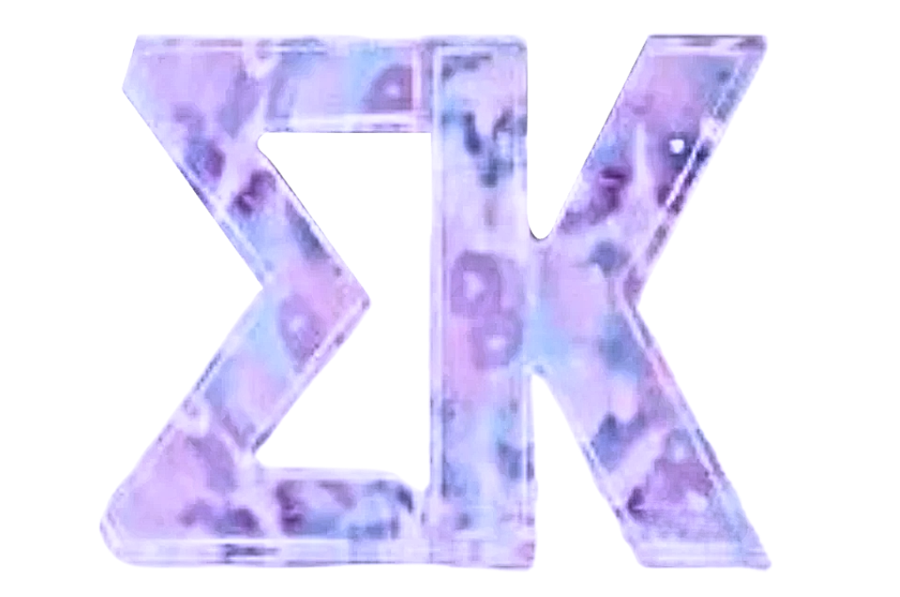 Sorority Watercolor Acrylic Shelf Letters