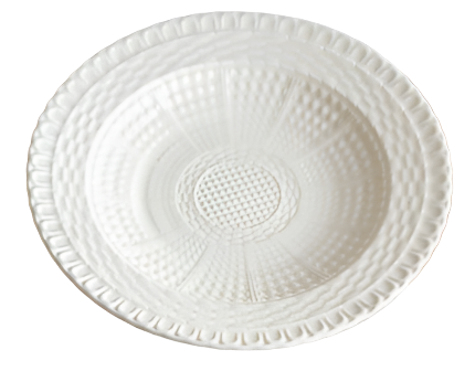 Creamware Basketweave Dinner Plate