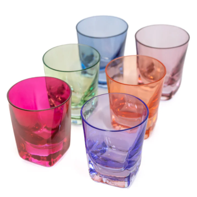 Estelle Colored Glass Shot Glasses - Set of 6