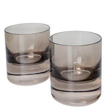 Load image into Gallery viewer, Estelle Colored Glass Gray Smoke Rocks Glass Set of 2
