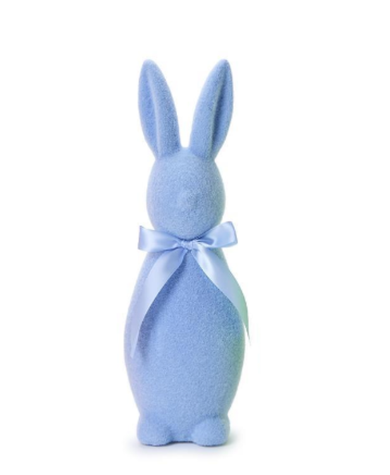 Flocked Easter Bunny with Bow