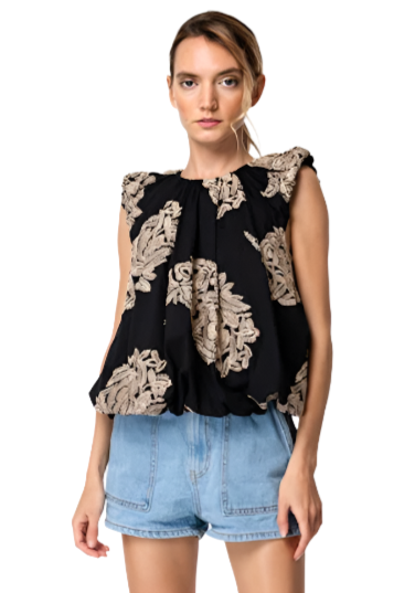 Black Embroidered Shorts