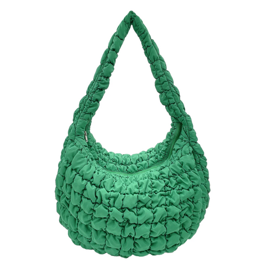 Green Quilted Tote Bag