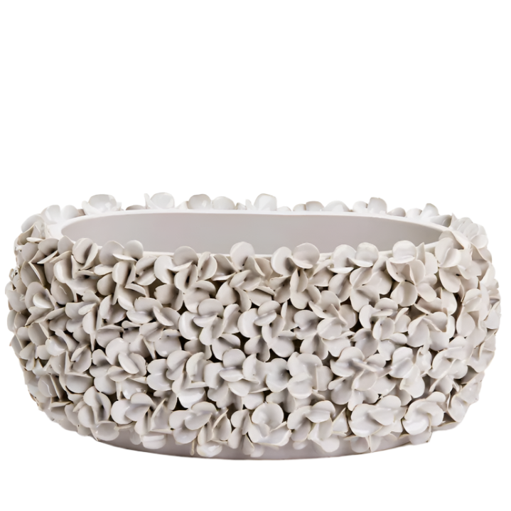 White Hydrangea Planter
