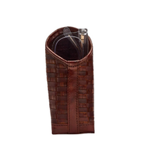 Load image into Gallery viewer, Chestnut Woven Leather Eyeglass / Accessory Holder
