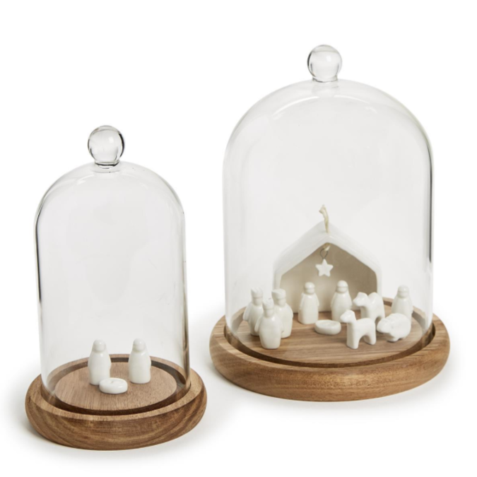 Cloche with Ball Handle and Wooden Base