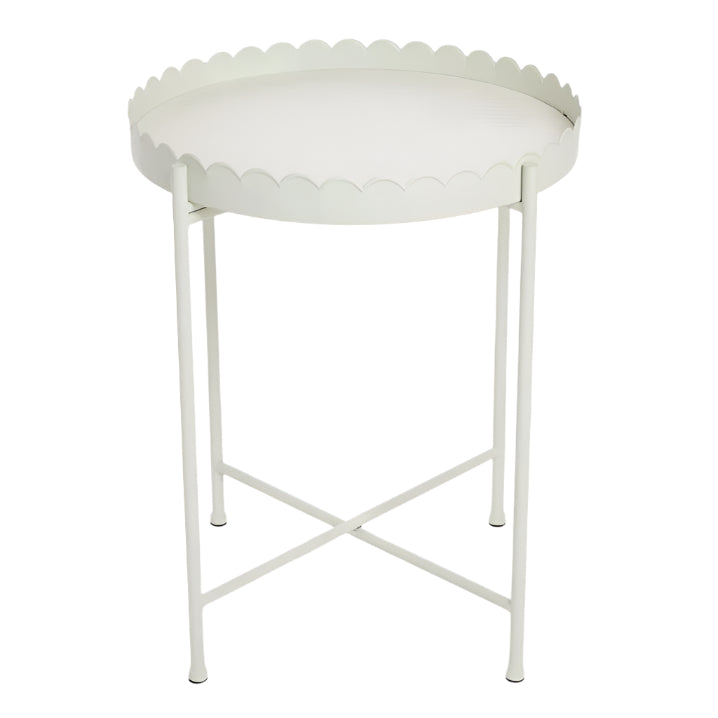 Scallop Edge Round Side Table