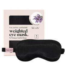 Load image into Gallery viewer, Lavender Weighted Satin Eye Mask
