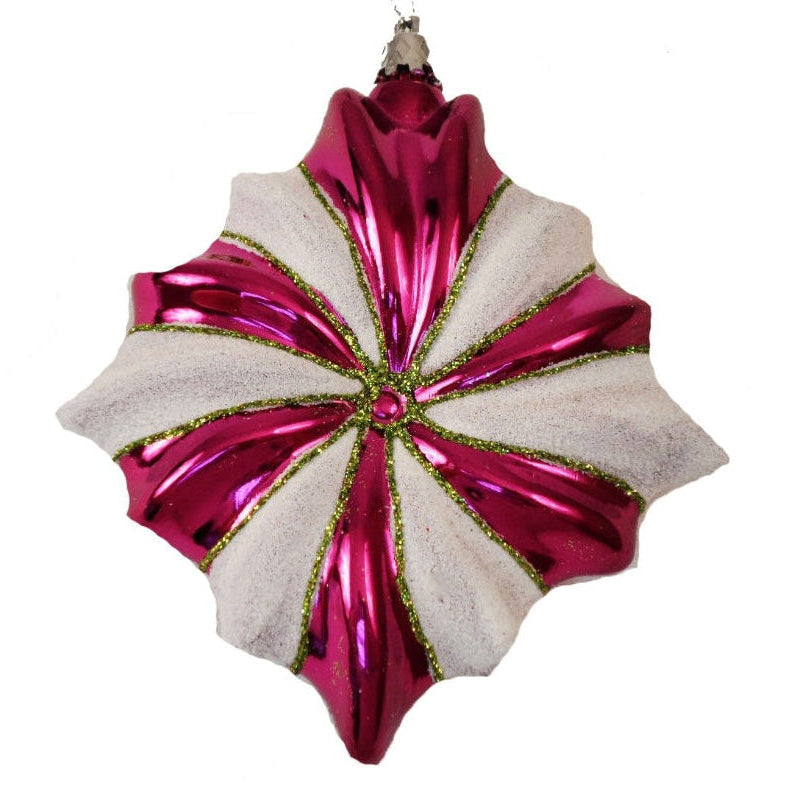 Purple and White Star Ornament