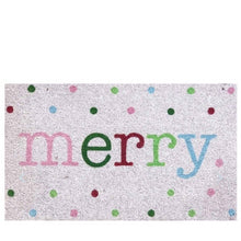 Load image into Gallery viewer, Merry Polka Dot Doormat

