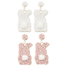 Load image into Gallery viewer, Bunny Beaded Earrings
