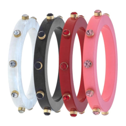 Resin and Rhinestone Bangle