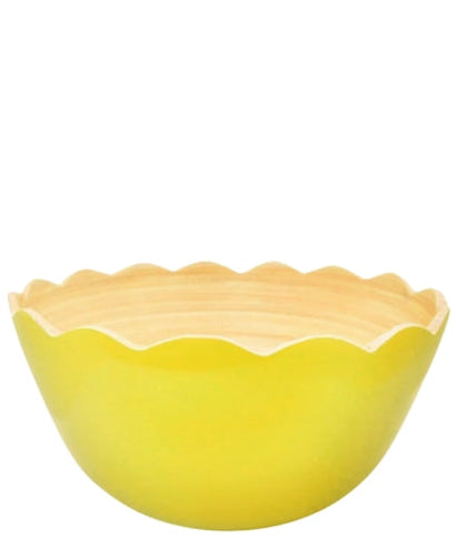 Green Scalloped Bamboo Dip Bowl