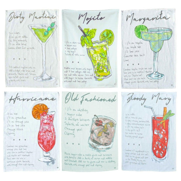 Cocktail Recipe Bar Towel