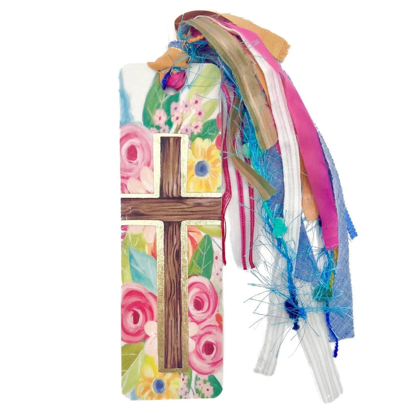 Floral Cross Bookmark