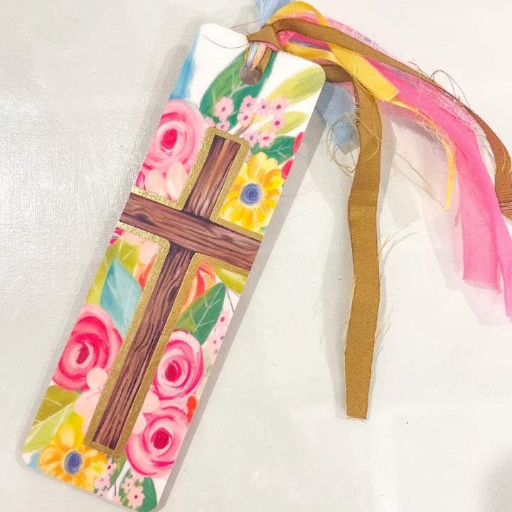 Floral Cross Bookmark
