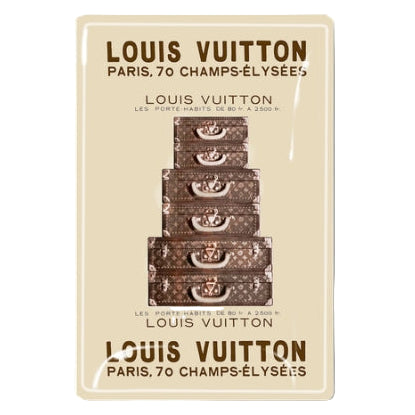 LV Luggage Trunks Glass Tray