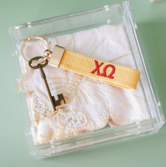 Sorority Embroidered Keychain