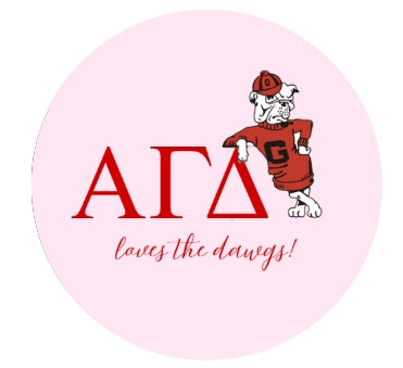 Sorority Loves the Dawgs Button