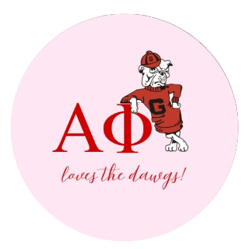 Sorority Loves the Dawgs Button