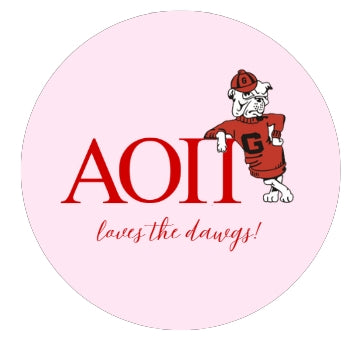 Sorority Loves the Dawgs Button