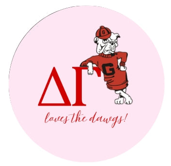 Sorority Loves the Dawgs Button