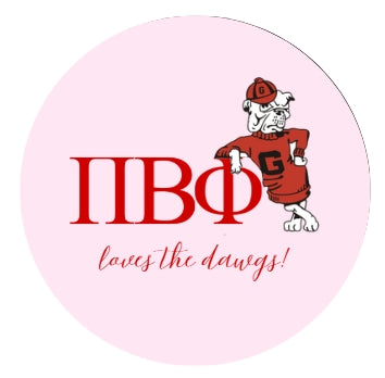 Sorority Loves the Dawgs Button