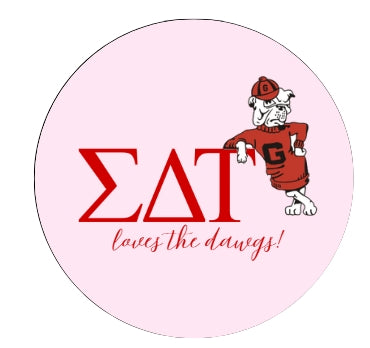 Sorority Loves the Dawgs Button