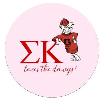 Sorority Loves the Dawgs Button
