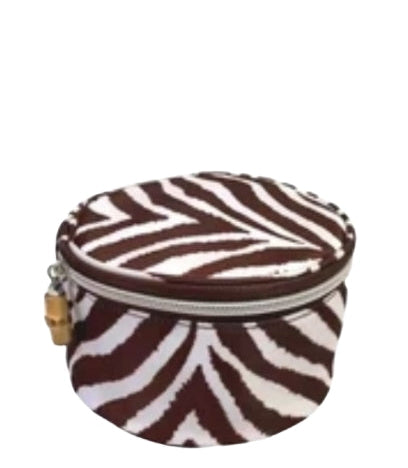 Jewel Round Bag in Hide Stripe Coco