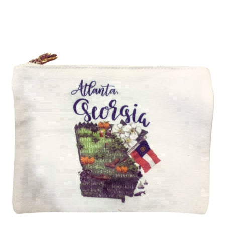 Flat Zip Pouch: Atlanta Georgia
